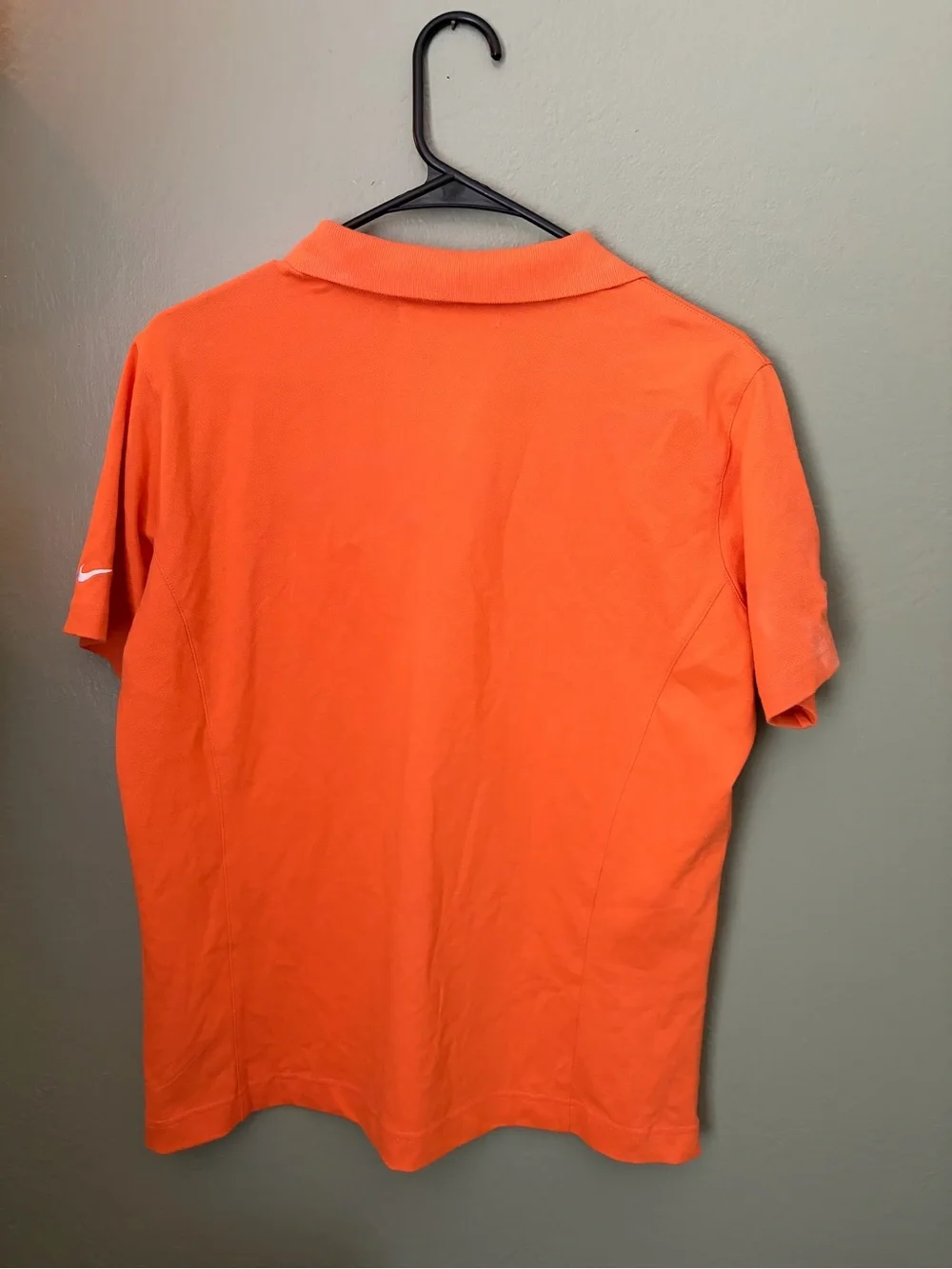 Nike Golf Dri-Fit Orange Polo Shirt Yogos Embroidered Logo Size Women's Large